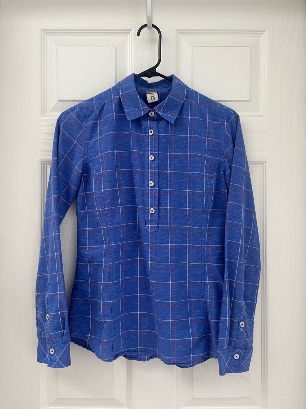 Stio Blue Half Button Shirt